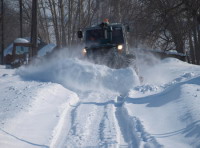 В Аликовском районе ведется своевременная уборка улиц и дорог от снега